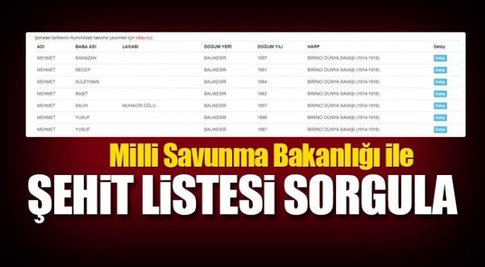 msb şehit sorgulama
