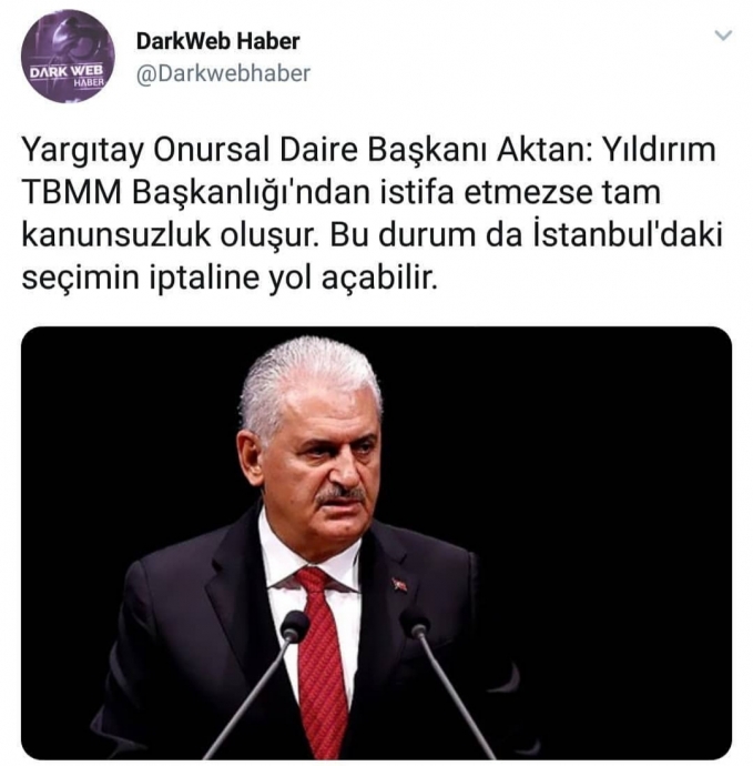 yargıtay daire başkanınn binali yıldırım açıklamsı