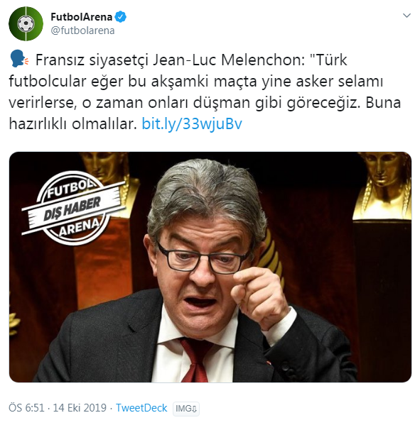 türkler maçta asker selamı verirse düşman oluruz