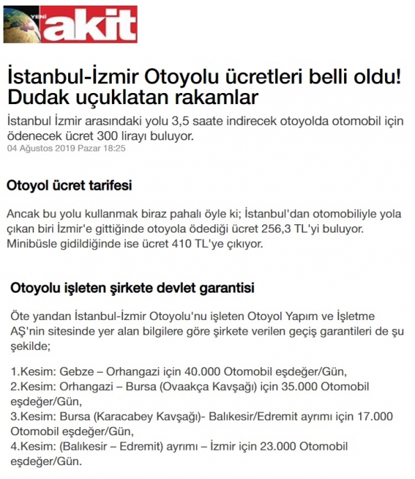 demet akalın ın izmir istanbul otoyolu yalakalığı