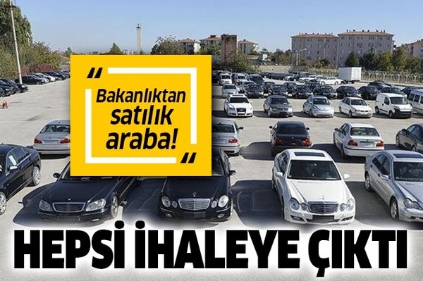 ticaret bakanlığının satılık araba ihalesi yapması