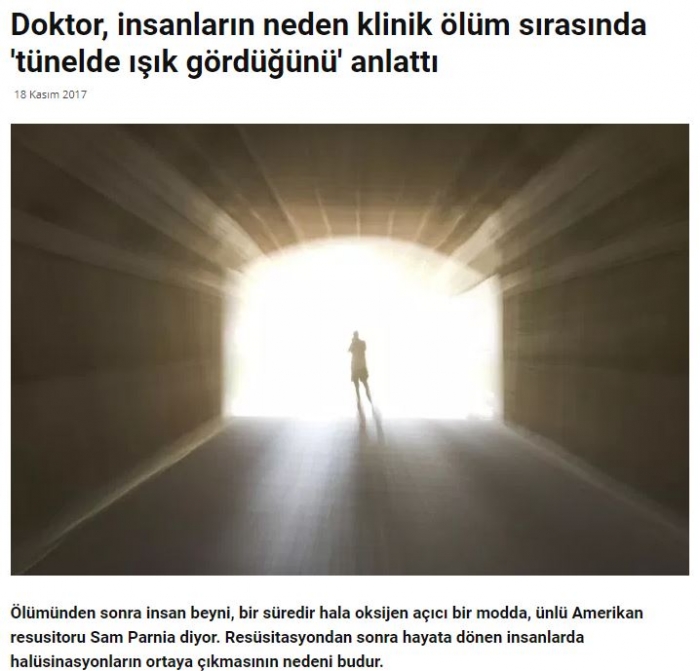 ölümden dönenlerin anlattığı ışık görme hikayesi