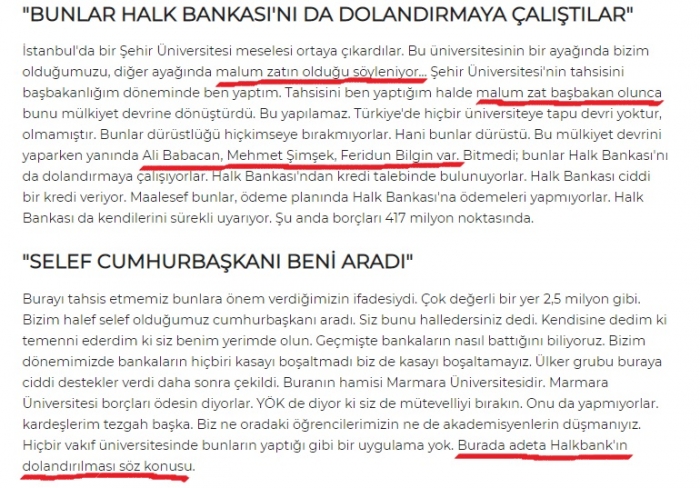 davutoğlu babacan ve şimşek halkbank ı dolandırdı