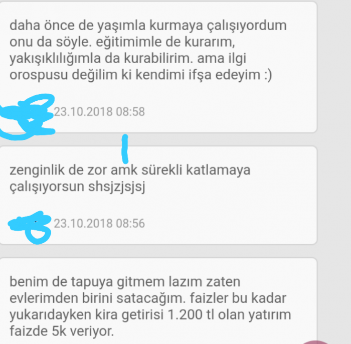 özel mesajda parası ile övünen hayvan