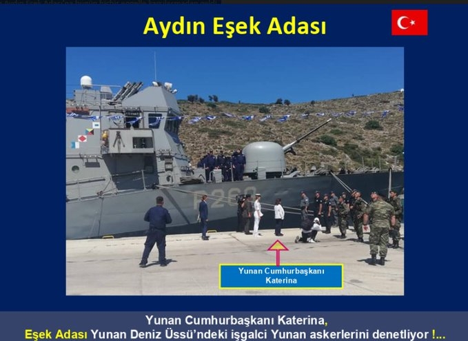 yunan cumhurbaşkanının eşek adasını ziyareti