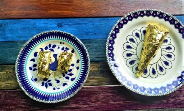 24 ayar altın kaplama baklava