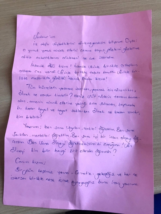 öğretmeninden sedanur a mektup