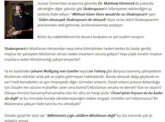 shakespeare müslüman olabilir