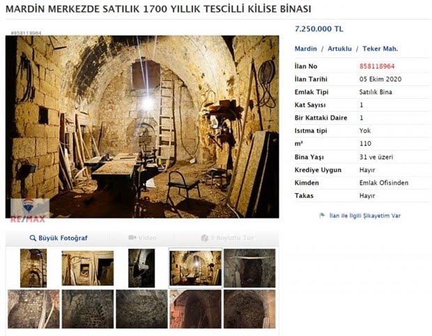 1700 yıllık tarihi kilisenin satışa çıkarılması