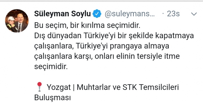 dış güçlerle mücadele için akp ye oy verin