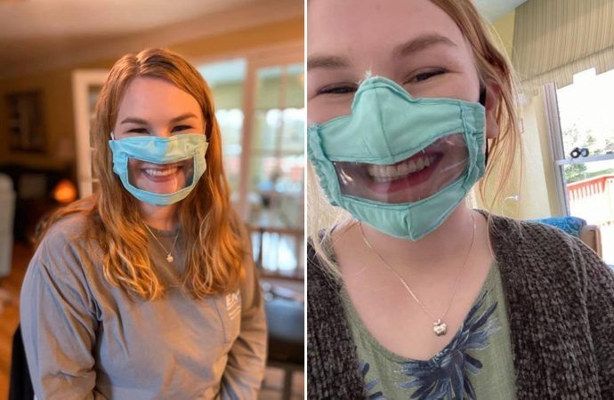 işitme engelliler için üretilen maske