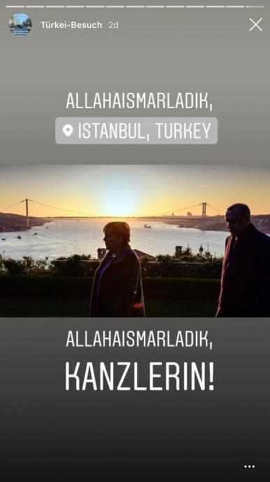 angela merkel den istanbul paylaşımı
