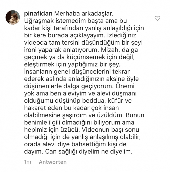 aleviler üzerinden ofansif mizah yapan kadın