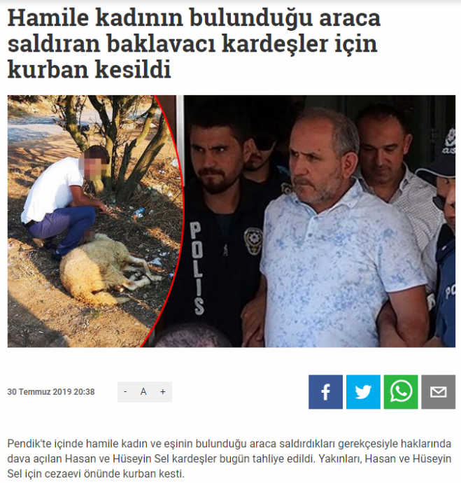 baklavacı magandalar için kurban kesilmesi
