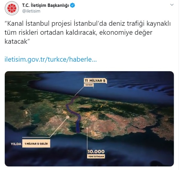 kanal istanbuldan yılda 1 milyar dolar kazanacağız