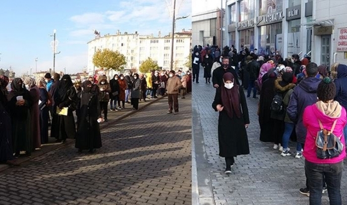 sivas taki 500 liralık yakacak yardımı kuyruğu