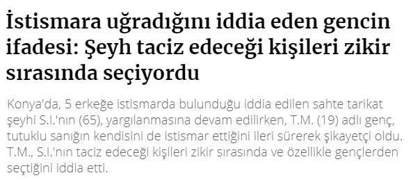 taciz edeceği kişileri zikir sırasında seçen şeyh
