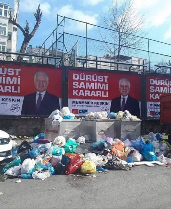 chp şişli başkan adayının güldüren seçim afişi