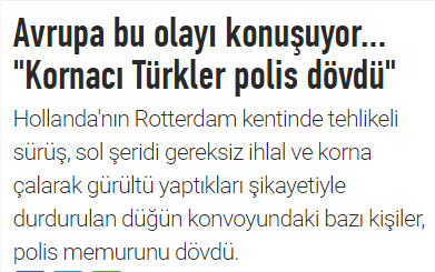 kornacı türklerin hollanda polisini dövmesi