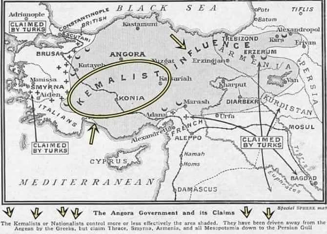 5 mart 1921 sphere gazetesi türkiye haritası