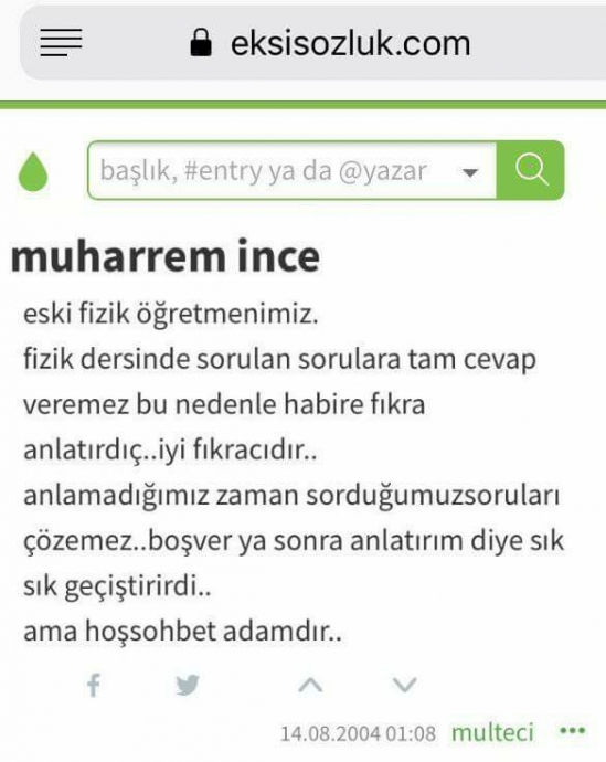 2004 te m ince hakkında ekşi de girilmiş entry