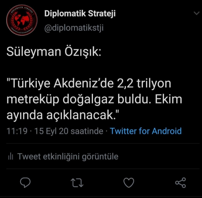 akdeniz de 2 trilyon metreküp doğalgaz bulunması