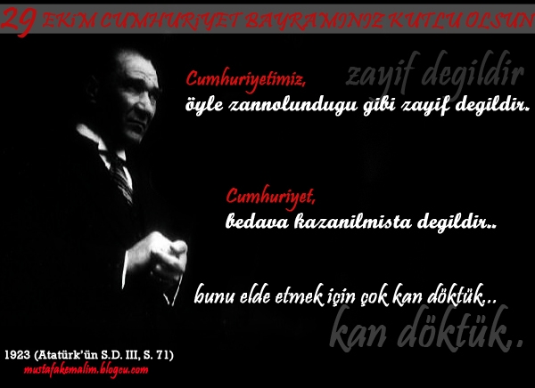 cumhuriyeti kazanmak için çok kan döktük
