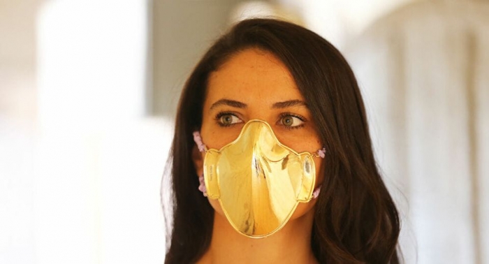 18 ayar altından yapılan maske