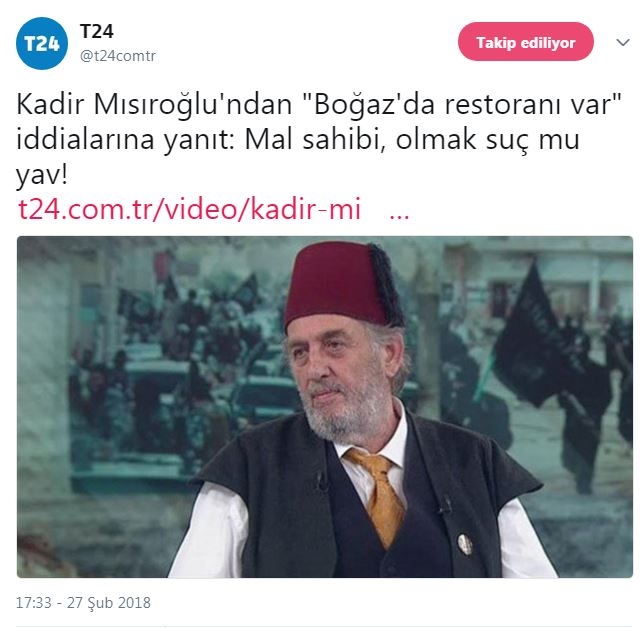 kadir mısıroğlu nun 10 milyon dolarlık mekanı
