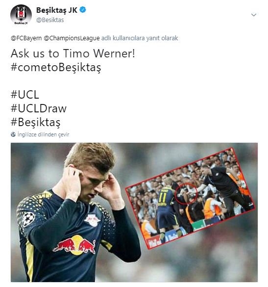beşiktaş ın bayern münih paylaşımı