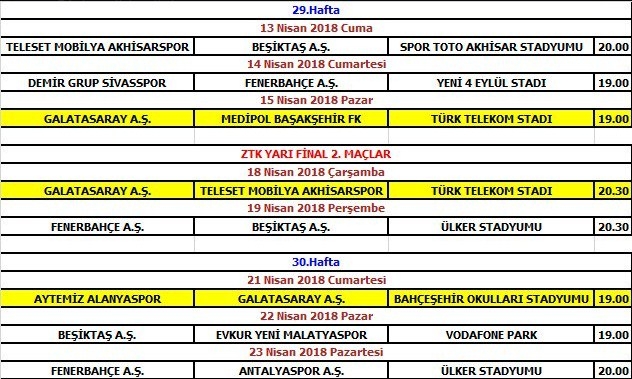 türkiye futbol federasyonu fikstür rezaleti
