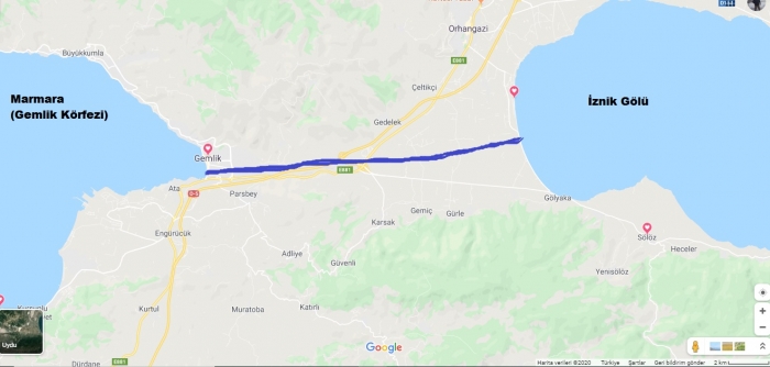 iznik gölü nü marmara denizi ile birleştirmek