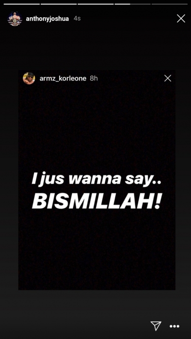 anthony joshua nın bismillah paylaşımı