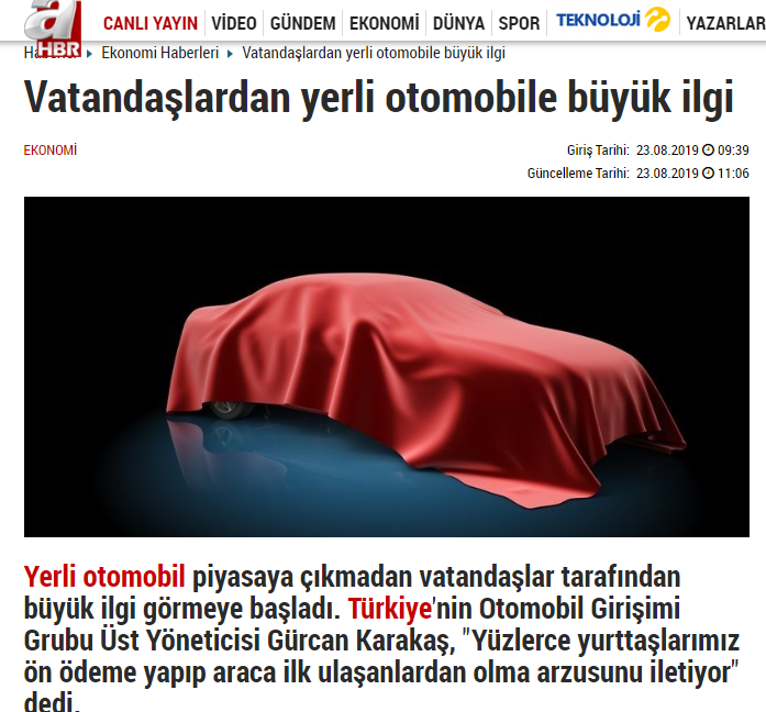 vatandaşlardan yerli otomobile büyük ilgi