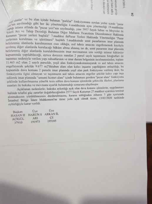 imamoğlu nun yeşil alanı pazar yapmak istemesi