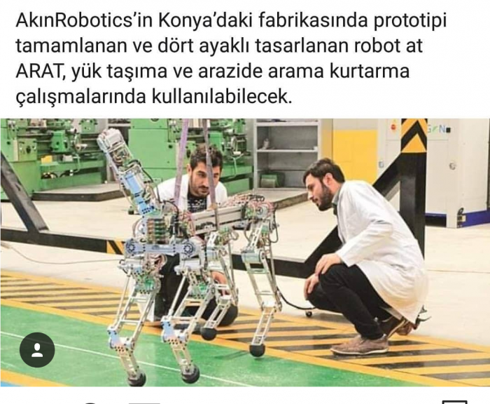 konya da üretilen robot at arat