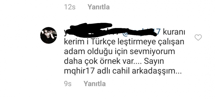kuran ı türkçeleştirdiği için atatürk ü sevmemek