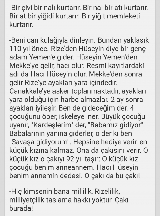 muharrem ince nin şehit dedesinin çakısı