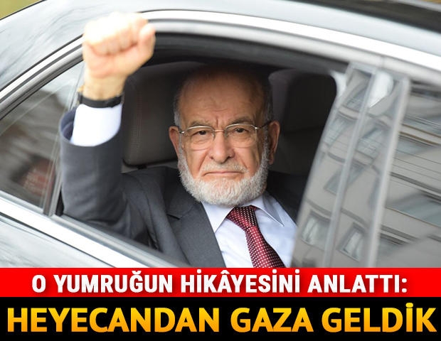 heyecandan gaza geldik diyen lider