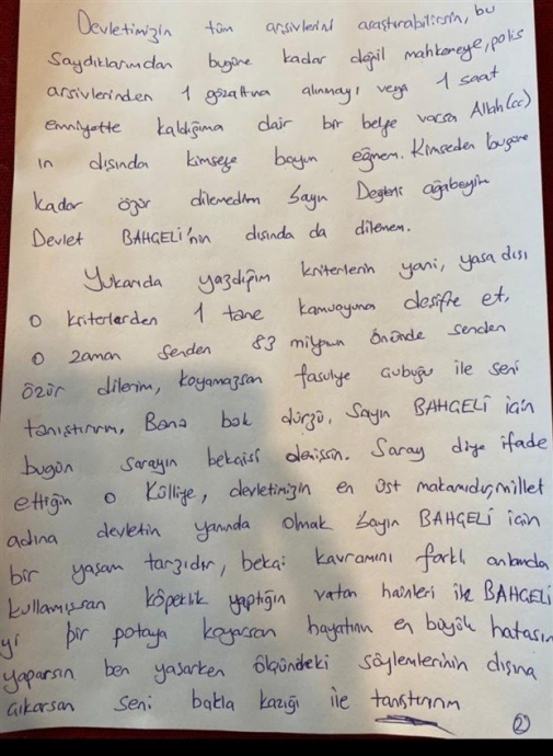 alaattin çakıcı nın kılıçdaroğlu nu tehdit etmesi
