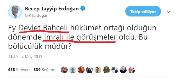 rte nin 2013 yılında attığı çok ilginç tweet