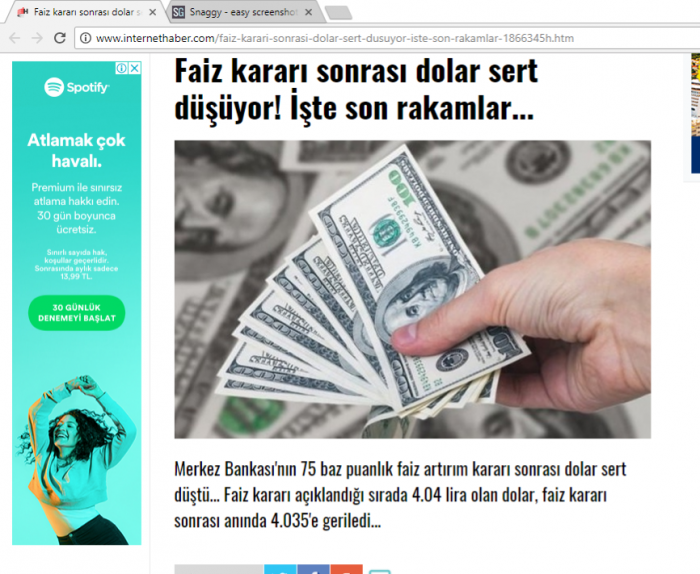 doların sert düşmesi