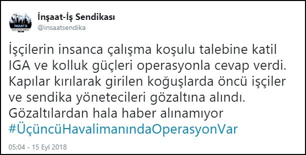 3 ncü havalimanı işçilerinin eylem başlatması