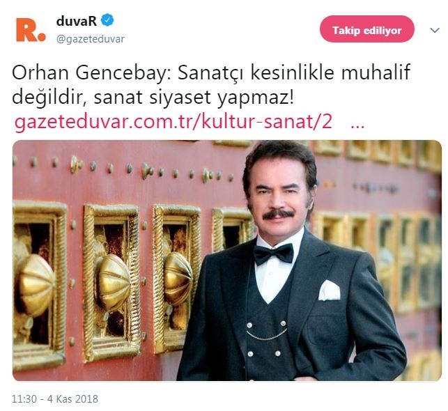 sanatçı muhalif değildir sanat siyaset yapmaz