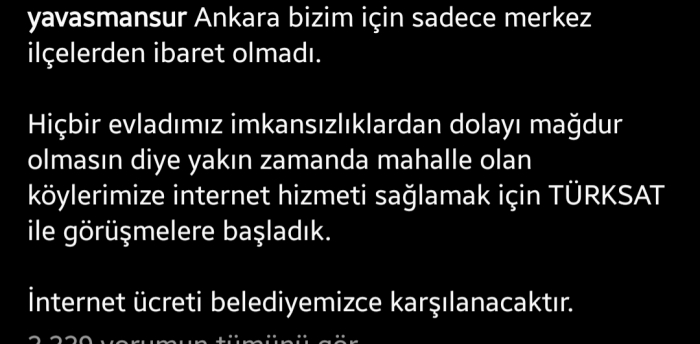 mansur yavaştan 928 mahalle köye ücretsiz internet