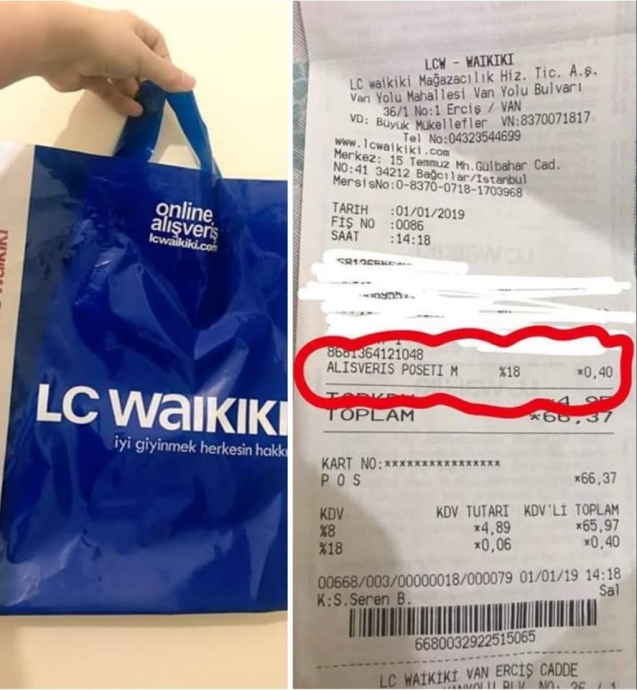 lc waikiki nin naylon poşeti 40 kuruşa satması