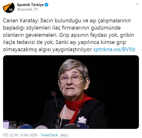 canan karatay ın grip aşısı açıklaması
