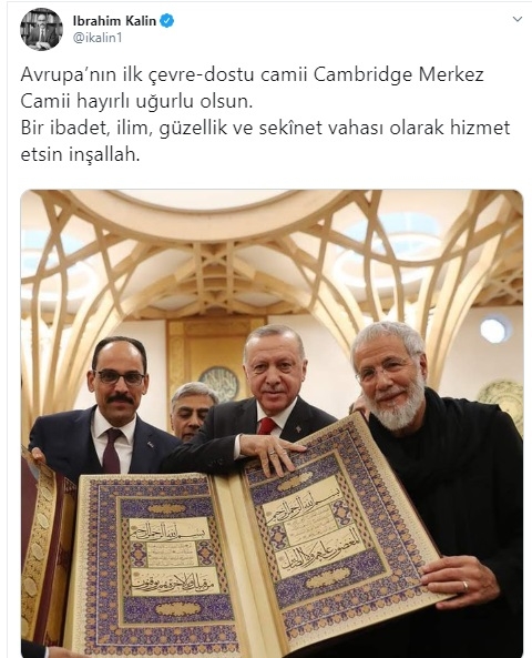 cambridge merkez camii çevre dostu camii