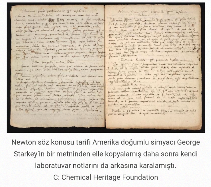 isaac newton un kayıp simya tarifi nin bulunması