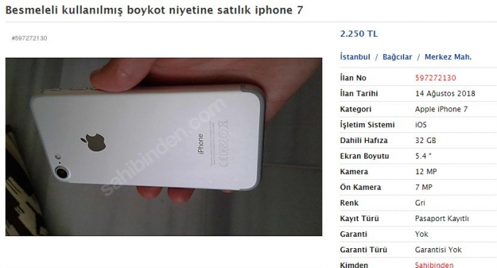 sahibinden iphone apple elektronik ürün alınır